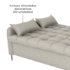 Sofa Cama 2 Lugares 200cm Pillar Linho Plano Milenum Palha Milani Store