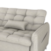 Sofa Cama 2 Lugares 200cm Pillar Linho Plano Milenum Palha Milani Store