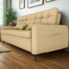 Sofa Cama 2 Lugares 200cm Pillar Linho Vancouver E486 Palha Milani Store