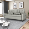 Sofa Cama 2 Lugares 200cm Pillar Linho Vancouver E487 Cinza Milani Store