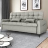 Sofa Cama 2 Lugares 200cm Pillar Linho Vancouver E487 Cinza Milani Store