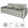 Sofa Cama 2 Lugares 200cm Pillar Linho Vancouver E487 Cinza Milani Store