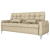 Sofa Cama 2 Lugares 200cm Pillar Linho Vancouver E488 Palha Milani Store