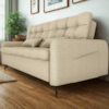 Sofa Cama 2 Lugares 200cm Pillar Linho Vancouver E488 Palha Milani Store