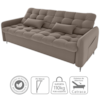 Sofa Cama 2 Lugares 200cm Pillar Veludo E400 Marrom Claro Milani Store