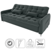 Sofa Cama 2 Lugares 200cm Pillar Veludo E401 Chumbo Milani Store