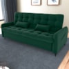 Sofa Cama 2 Lugares 200cm Pillar Veludo E402 Verde Milani Store