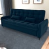 Sofa Cama 2 Lugares 200cm Pillar Veludo E403 Azul Milani Store