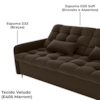 Sofa Cama 2 Lugares 200cm Pillar Veludo E405 Marrom Milani Store