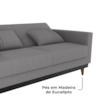 Sofa Cama 2 Lugares 203 cm Boucle Cinza Corino Preto Milani Store