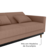 Sofa Cama 2 Lugares 203 cm Boucle Marrom Corino Preto Milani Store