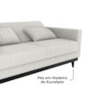 Sofa Cama 2 Lugares 203 cm Boucle Natural Corino Preto Milani Store