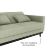 Sofa Cama 2 Lugares 203 cm Boucle Oliva Corino Preto Milani Store
