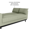 Sofa Cama 2 Lugares 203 cm Boucle Oliva Corino Preto Milani Store