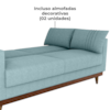 Sofa Cama 2 Lugares 203 cm Esther Boucle Azul Corino Whisk Milani Store