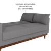 Sofa Cama 2 Lugares 203 cm Esther Boucle Cinza Corino Whisk Milani Store