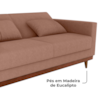 Sofa Cama 2 Lugares 203 cm Esther Boucle Marrom Corino Whisk Milani Store
