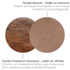 Sofa Cama 2 Lugares 203 cm Esther Boucle Marrom Corino Whisk Milani Store