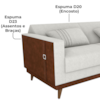 Sofa Cama 2 Lugares 203 cm Esther Boucle Natural Corino Whisk Milani Store