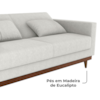 Sofa Cama 2 Lugares 203 cm Esther Boucle Natural Corino Whisk Milani Store