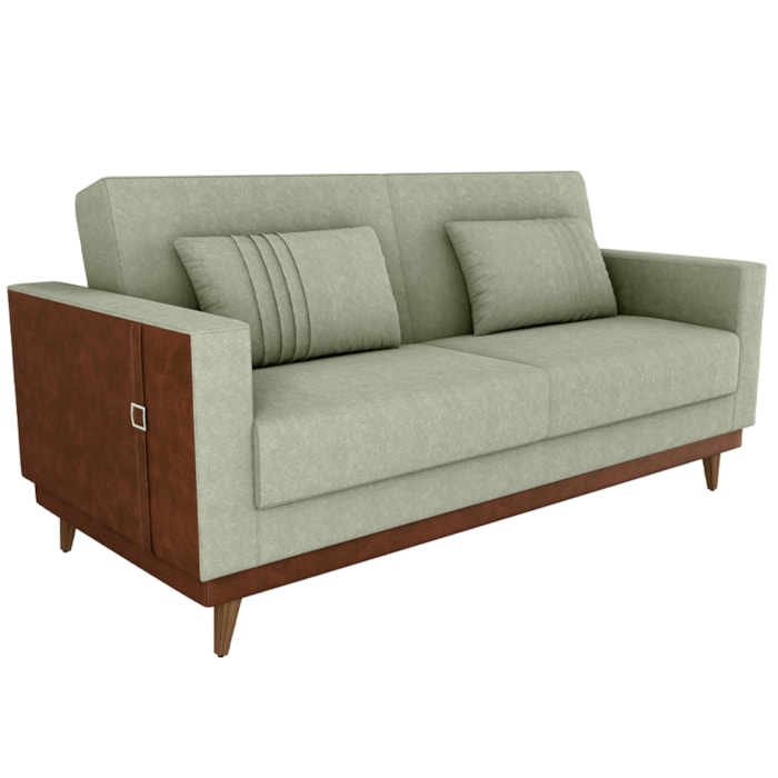 Sofa Cama 2 Lugares 203 cm Esther Boucle Oliva Corino Whisk Milani Store