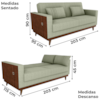 Sofa Cama 2 Lugares 203 cm Esther Boucle Oliva Corino Whisk Milani Store