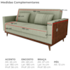 Sofa Cama 2 Lugares 203 cm Esther Boucle Oliva Corino Whisk Milani Store