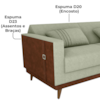 Sofa Cama 2 Lugares 203 cm Esther Boucle Oliva Corino Whisk Milani Store