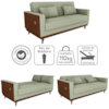 Sofa Cama 2 Lugares 203 cm Esther Boucle Oliva Corino Whisk Milani Store