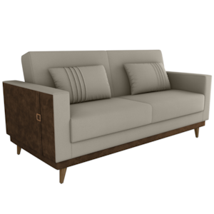 Sofa Cama 2 Lugares 203 cm Esther Veludo Corino Marrom Whisk Milani Store Sofa Cama 2 Lugares 203 cm Esther Veludo Corino Marrom Whisk Milani Store