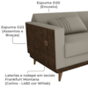 Sofa Cama 2 Lugares 203 cm Esther Veludo Corino Marrom Whisk Milani Store