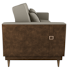 Sofa Cama 2 Lugares 203 cm Esther Veludo Corino Marrom Whisk Milani Store