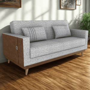 Sofa Cama 2 Lugares 203 cm Linho Plano Milenum Palha Corino Whisk Milani Store