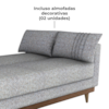 Sofa Cama 2 Lugares 203 cm Linho Plano Milenum Palha Corino Whisk Milani Store