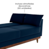 Sofa Cama 2 Lugares 203 cm Veludo Maserati Azul Corino Whisk Milani Store