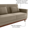 Sofa Cama 2 Lugares 203 cm Veludo Maserati Marrom Claro Corino Whisk Milani Store