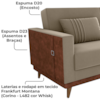 Sofa Cama 2 Lugares 203 cm Veludo Maserati Marrom Claro Corino Whisk Milani Store