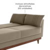Sofa Cama 2 Lugares 203 cm Veludo Maserati Marrom Claro Corino Whisk Milani Store