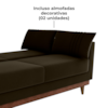 Sofa Cama 2 Lugares 203 cm Veludo Maserati Marrom Corino Whisk Milani Store