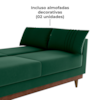 Sofa Cama 2 Lugares 203 cm Veludo Maserati Verde Corino Whisk Milani Store