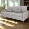 Sofa Cama 2 Lugares 206 cm Donna Linho Vancouver E483 Bege Milani Store