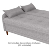 Sofa Cama 2 Lugares 206 cm Donna Linho Vancouver E483 Bege Milani Store