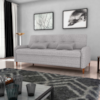 Sofa Cama 2 Lugares 206 cm Donna Linho Vancouver E483 Bege Milani Store