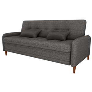 Sofa Cama 2 Lugares 206 cm Donna Linho Vancouver E484 Chumbo Milani Store