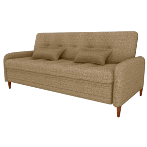 Sofa Cama 2 Lugares 206 cm Donna Linho Vancouver E486 Palha Milani Store