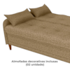 Sofa Cama 2 Lugares 206 cm Donna Linho Vancouver E486 Palha Milani Store