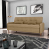 Sofa Cama 2 Lugares 206 cm Donna Linho Vancouver E486 Palha Milani Store