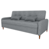 Sofa Cama 2 Lugares 206 cm Donna Linho Vancouver E487 Cinza Milani Store