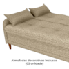 Sofa Cama 2 Lugares 206 cm Donna Linho Vancouver E488 Palha Milani Store