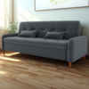 Sofa Cama 2 Lugares 206cm Donna Veludo E425 Cinza Milani Store